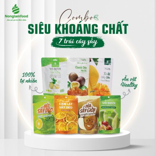 Combo Siêu khoáng chất 7 loại trái cây sấy [Nông Lâm Food] - Shopbiz