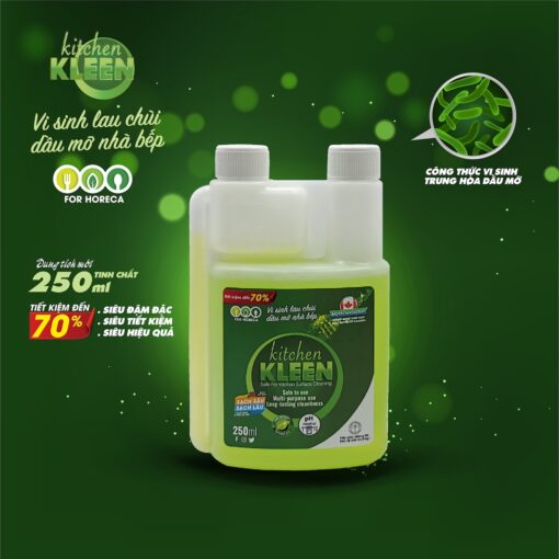 Kitchen Kleen - Bộ vi sinh lau chùi dầu mỡ (1 chai 500ml + 1 bình 250ml) chính hãng giá tốt - Shopbiz