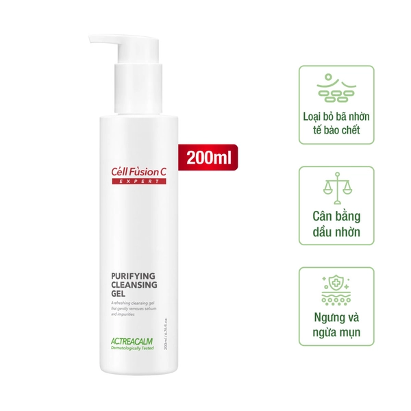 Cell Fusion C Expert – Gel rửa mặt thanh khiết cho làn da dầu mụn AC.Trecalm Purifying Cleansing Gel - Shopbiz