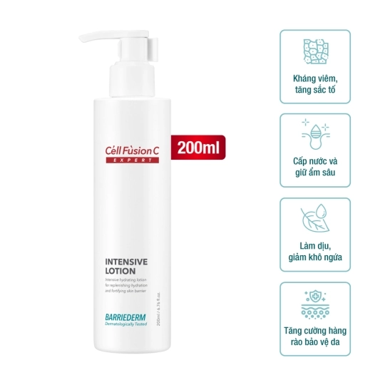 Cell Fusion C Expert – Sữa dưỡng ẩm & phục hồi hàng rào bảo vệ da BARRIEDERM INTENSIVE LOTION 200ml - Shopbiz