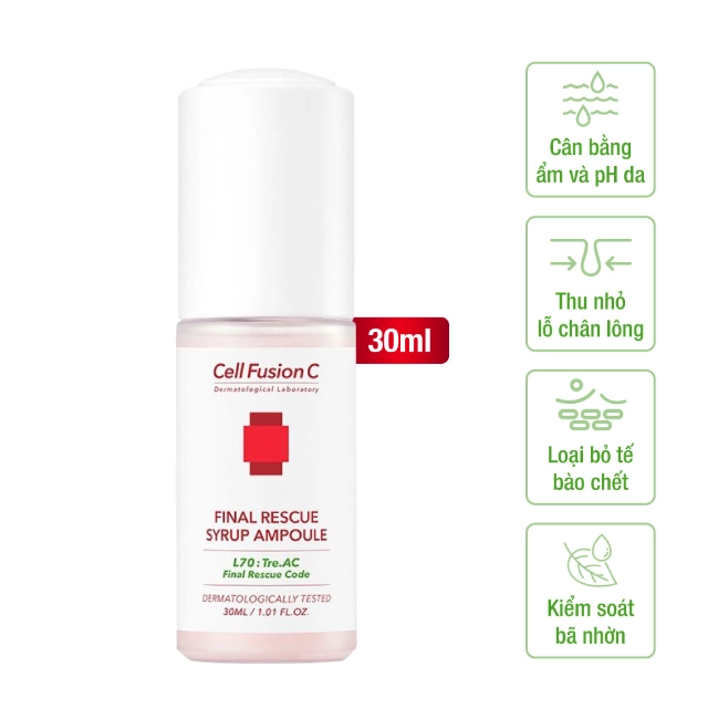 Cell Fusion C Expert – Tinh chất chăm sóc da nhờn mụn Final Rescue Syrup Ampoule - Shopbiz