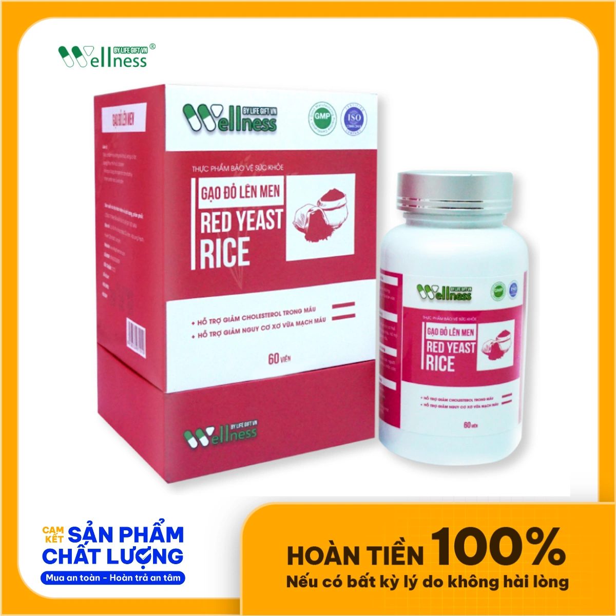 Gạo đỏ Lên Men Red Yeast Rice Hỗ Trợ Tim Mạch - Shopbiz