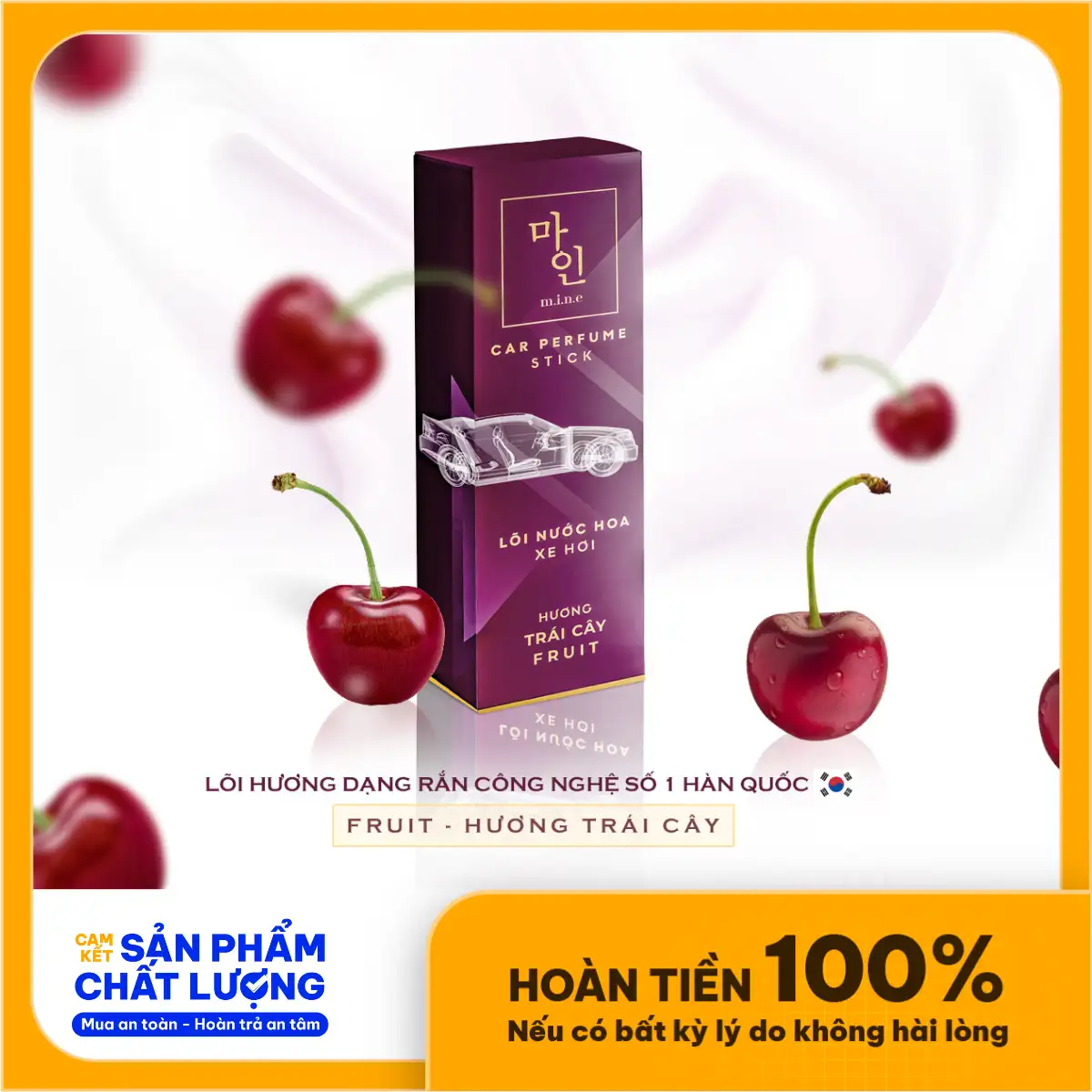 Lõi Nước Hoa Xe Hơi Hương Trái Cây (mine Car Perfume Stick - Fruit) - Droppii Mall