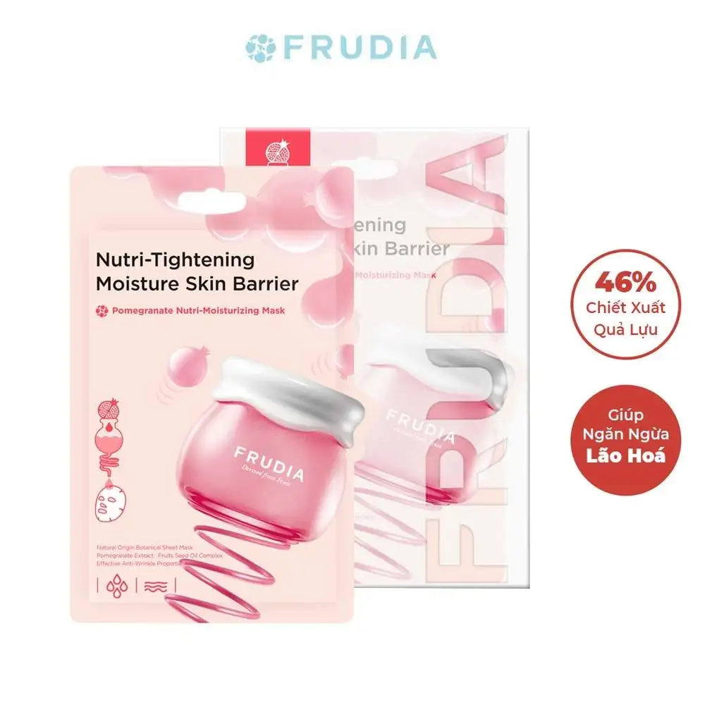 Mặt Nạ Thạch Lựu Hỗ Trợ Ngăn Ngừa Lão Hóa Frudia Pomegranate Nutri-moisturizing Mask 20ml - Droppii Mall