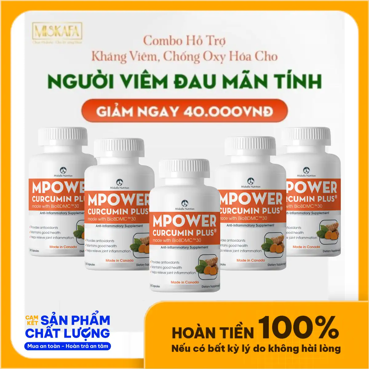 Mpower Curcumin Plus - Combo 05 Hộp - Droppii Mall