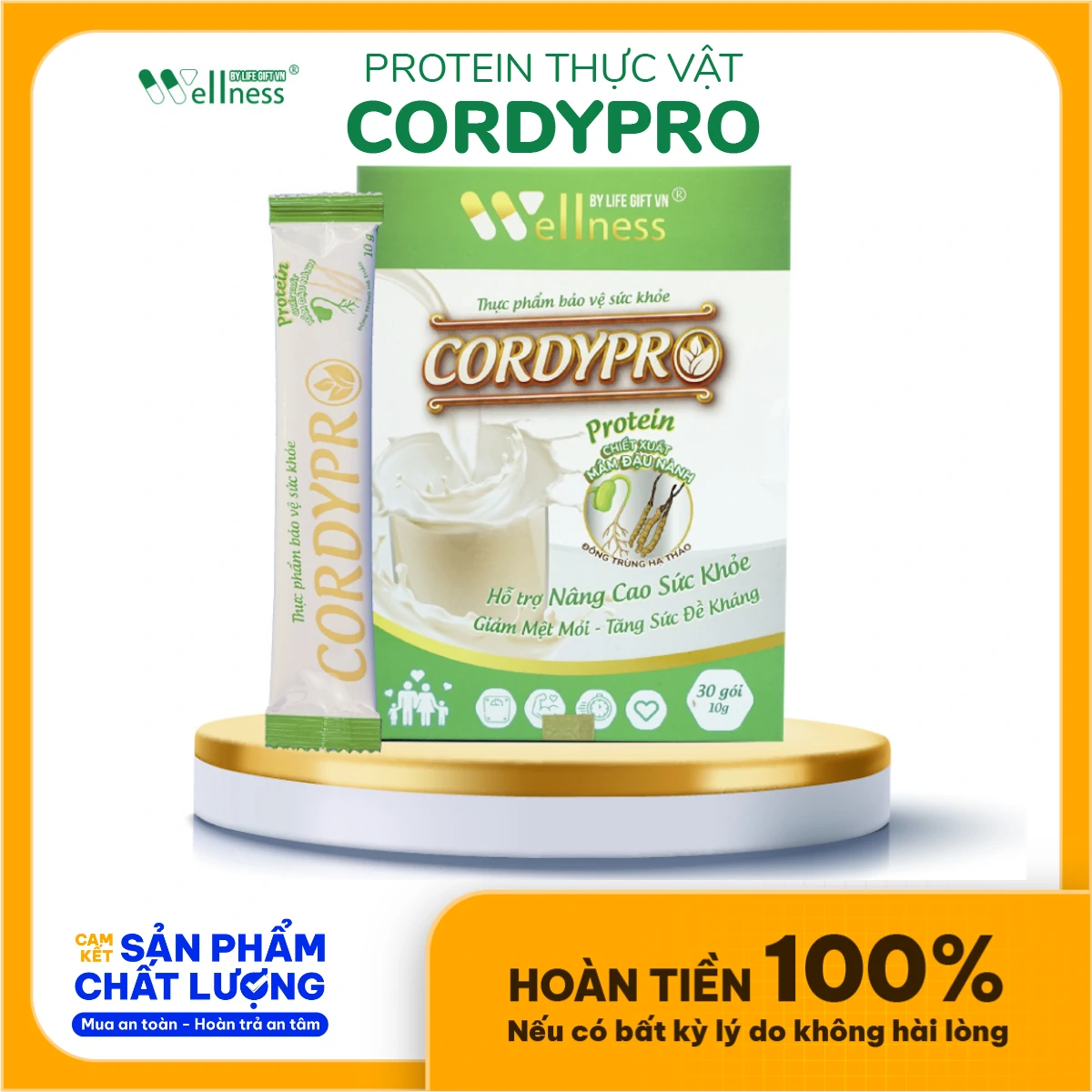 Thực Phẩm Bổ Sung Protein Thực Vật Cordypro - Shopbiz