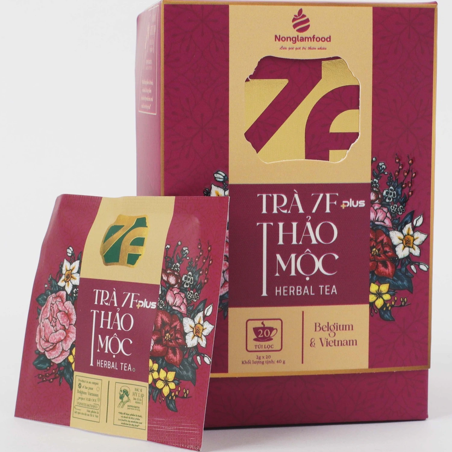 Trà Thảo Mộc Thanh Lọc 7f Plus Herbal Tea (20 Gói X 2g) - Shopbiz