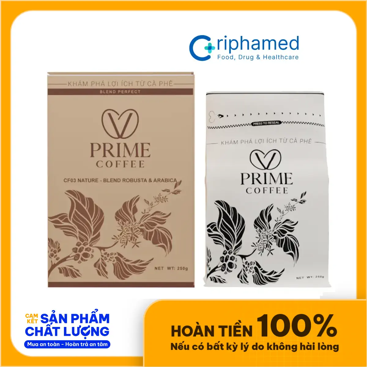 V-prime Coffee Cf03 Nature - Blend Robusta & Arabica