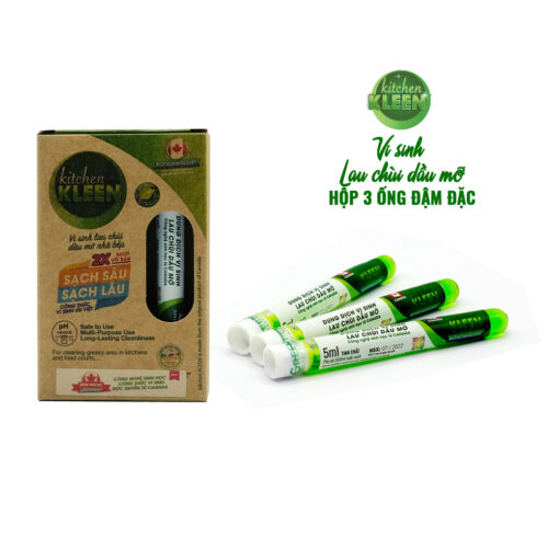 Kitchen Kleen - Hộp vi sinh lau chùi dầu mỡ (03 ống 5ml) chính hãng giá tốt - Shopbiz